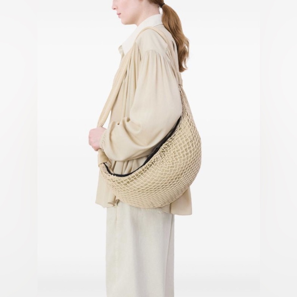 Lemaire Cream Mesh Hobo Bag - Picture 2 of 7